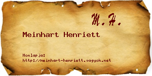 Meinhart Henriett névjegykártya